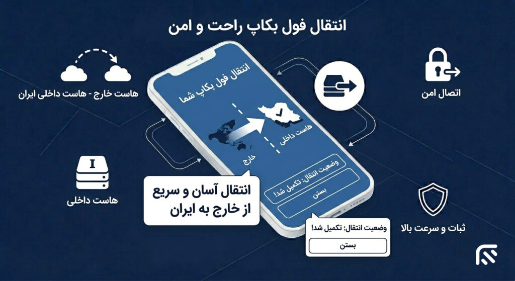 انتقال فول بکاپ از هاست خارج به ایران